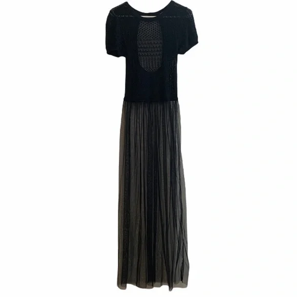 house of cb formal dresses Saltwater Solids Mel Maxi Cover-Up Dress - Black main image 0